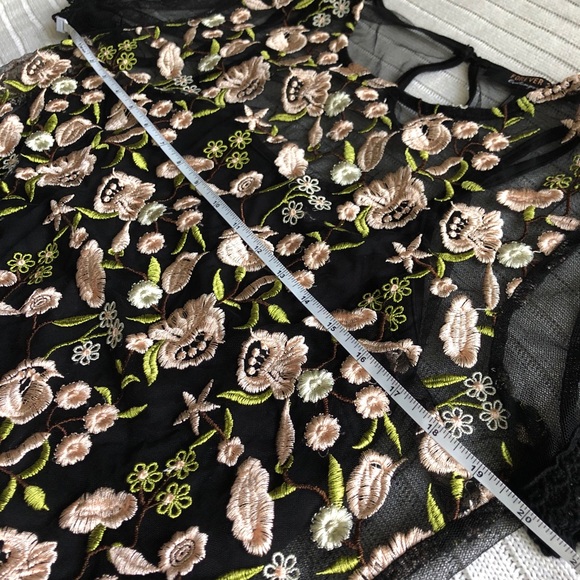 Forever21 Edgy Floral Embroidered Mesh Top - Picture 8 of 10